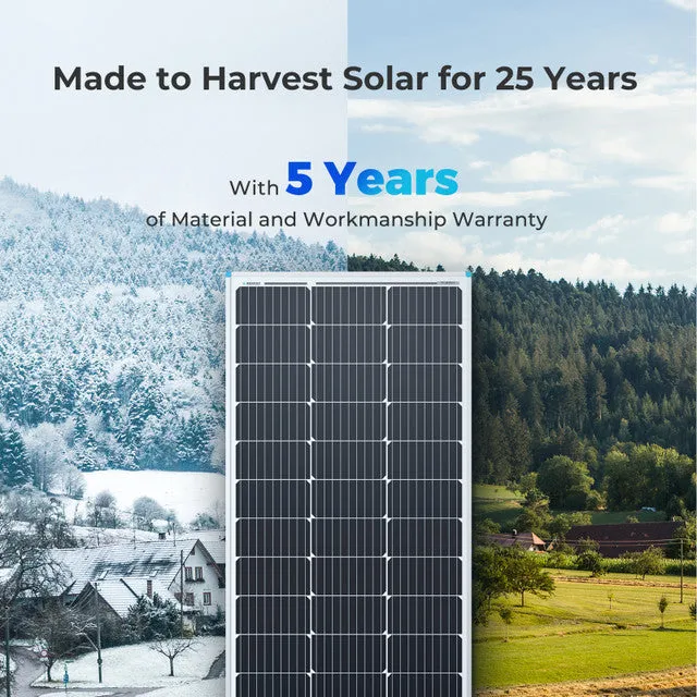 100 Watt 12 Volt Monocrystalline Solar Panel (Compact Design)