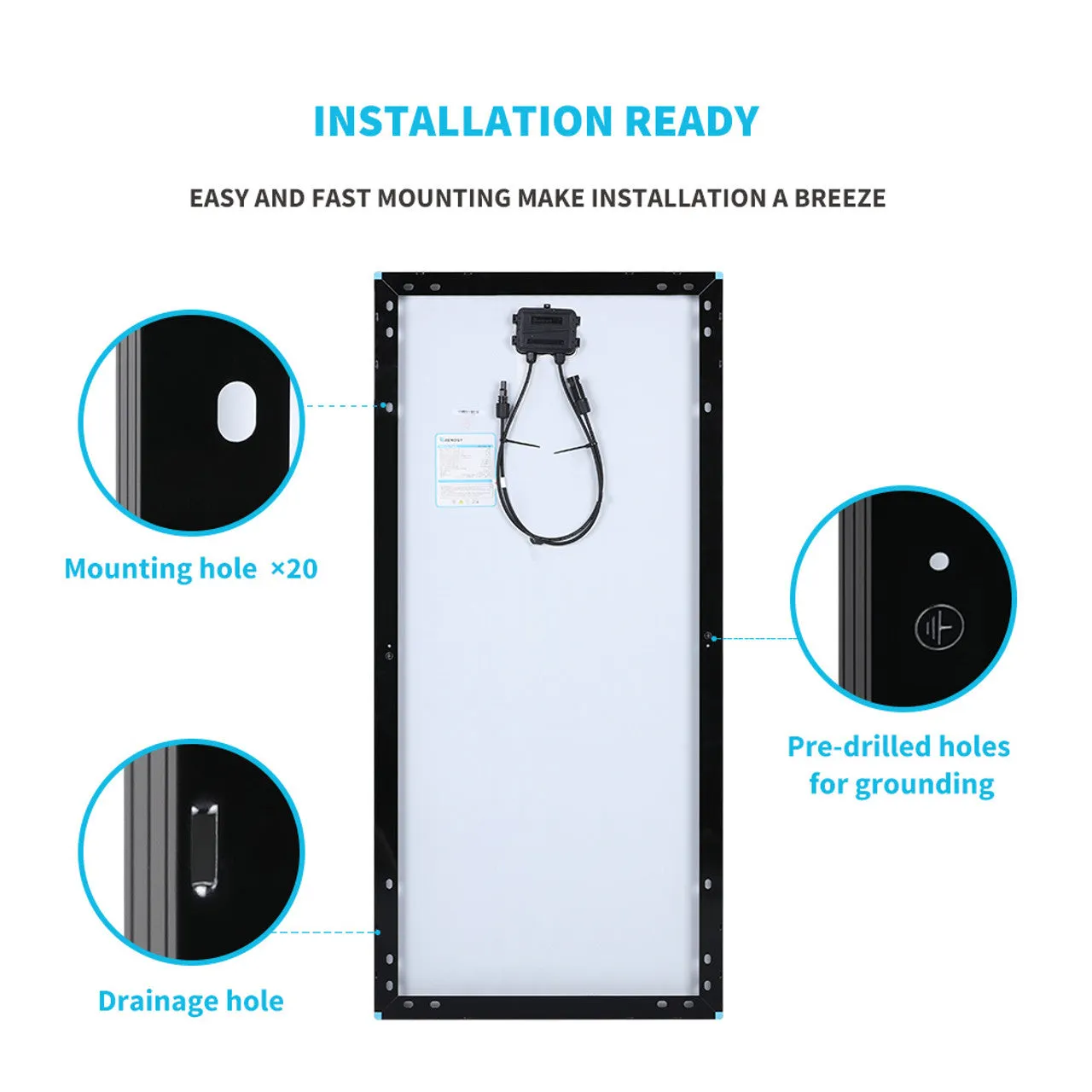 100 Watt 12 Volt Monocrystalline Solar Panel