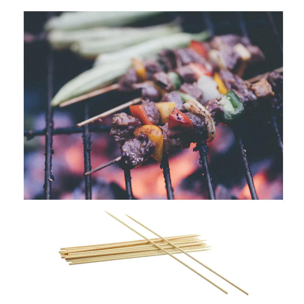 1000 Bamboo Skewers 12" Wooden Stick BBQ Shish Kabob Fondue Grill Party Bulk Lot
