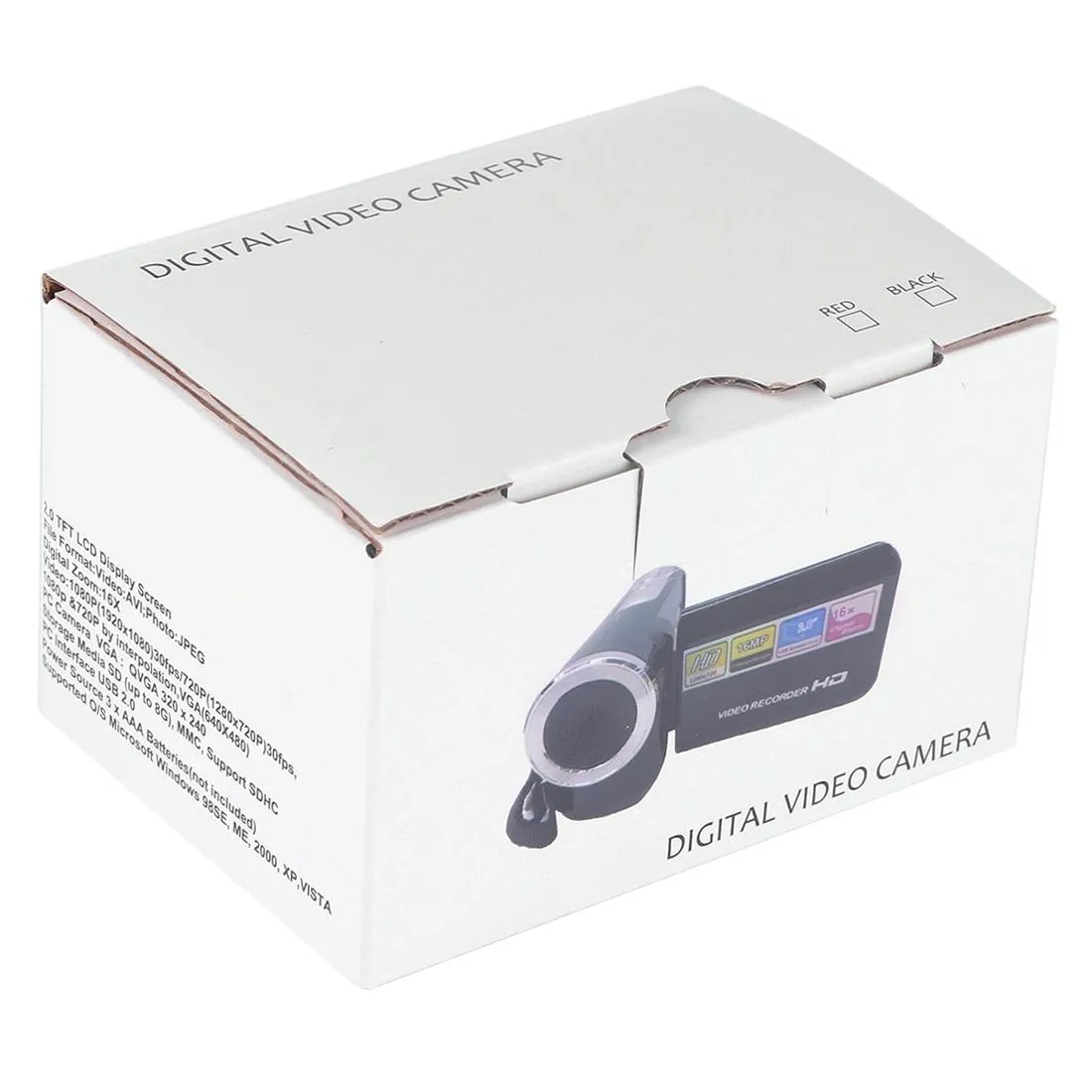 16MP 16X Digital Video Camera with 2.0 LCD Screen | 1280X720P HD | 16X Zoom | Black