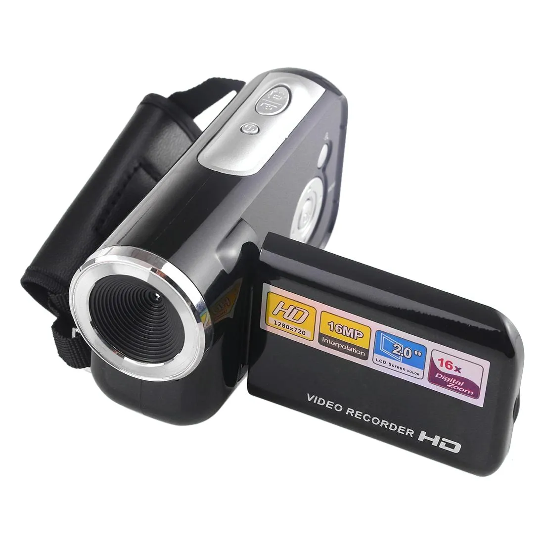 16MP 16X Digital Video Camera with 2.0 LCD Screen | 1280X720P HD | 16X Zoom | Black