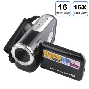 16MP 16X Digital Video Camera with 2.0 LCD Screen | 1280X720P HD | 16X Zoom | Black