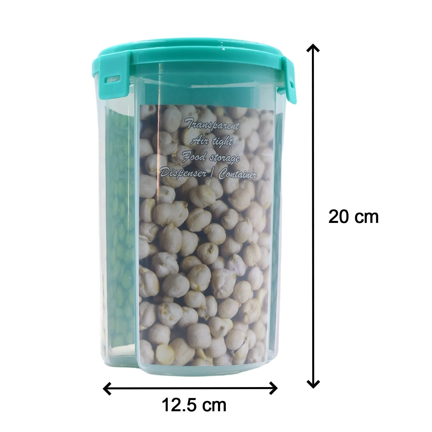 3 in 1 Transparent Air Tight Storage Dispenser Container (With Color Box)