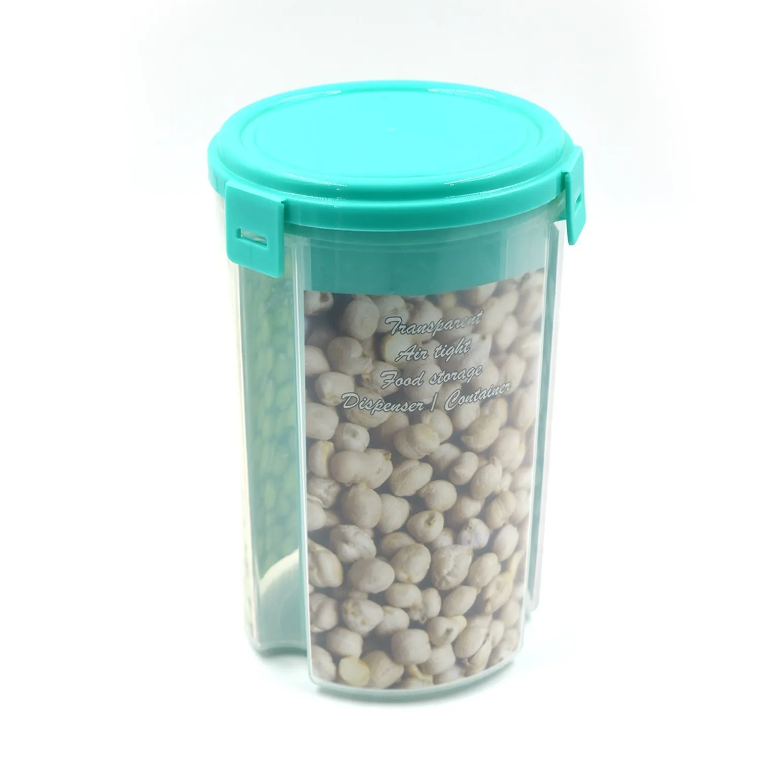 3 in 1 Transparent Air Tight Storage Dispenser Container (With Color Box)