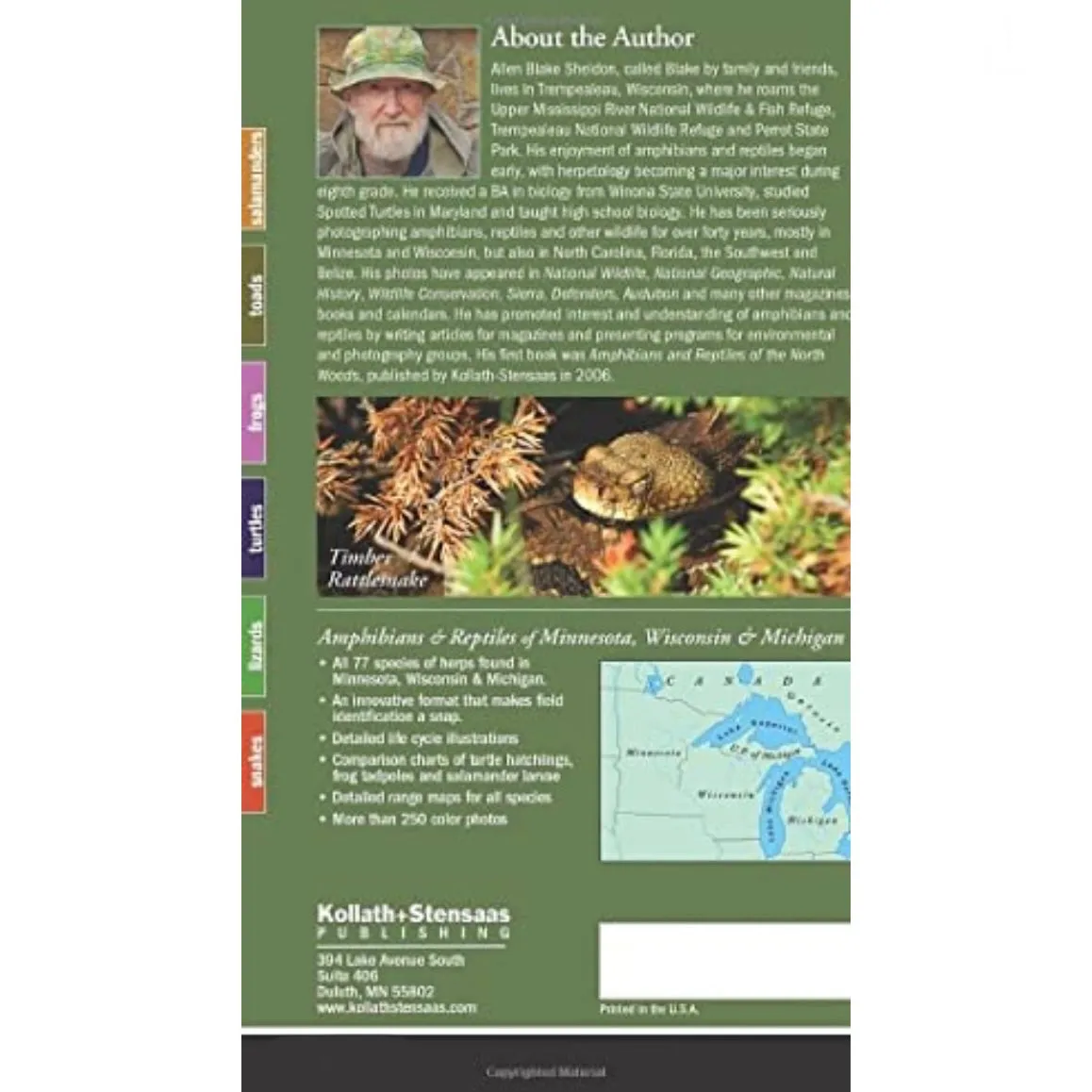 Amphibians & Reptiles of MN, WI & MI Field Guide