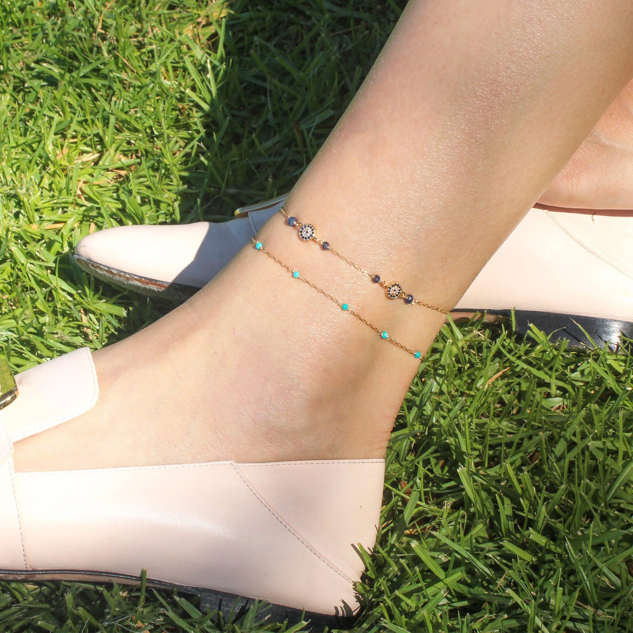 Blue Fire Anklet