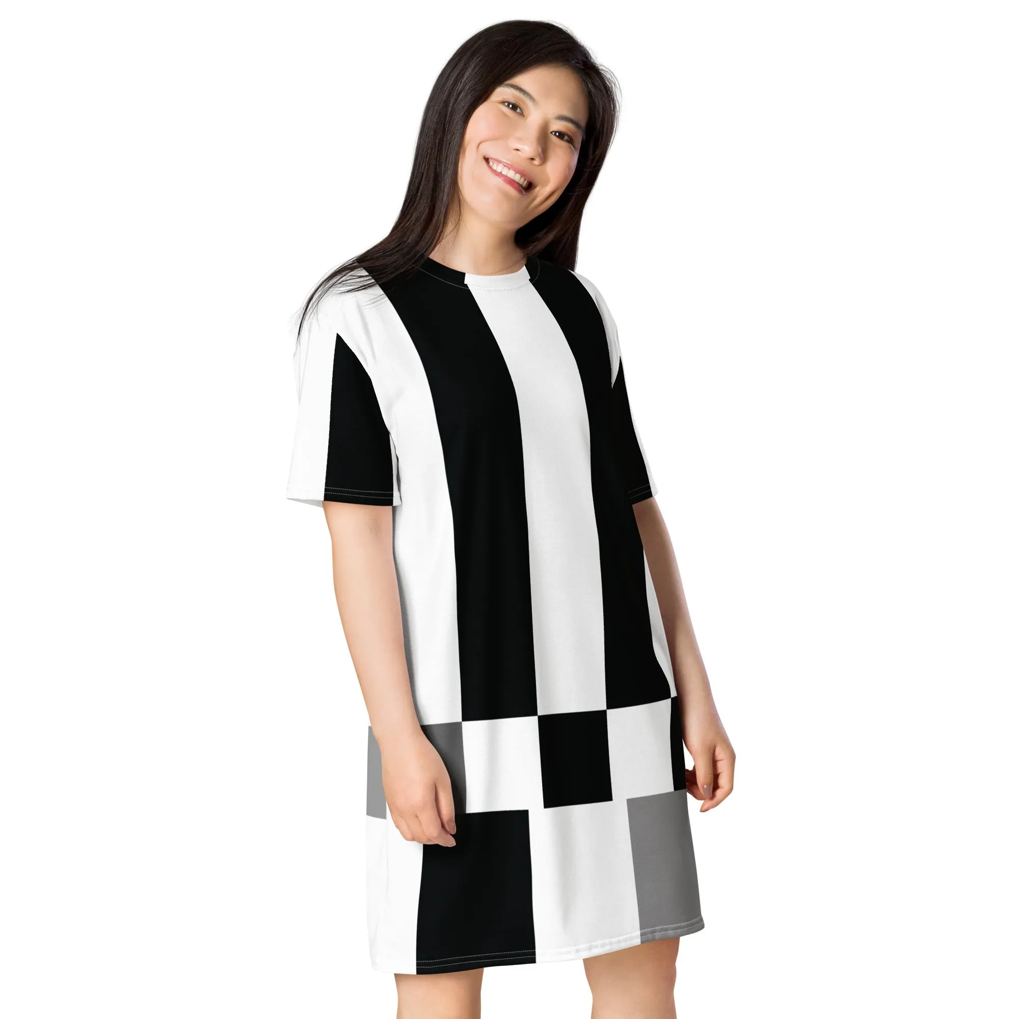 Emergency Broadcast T-shirt Dress: Black