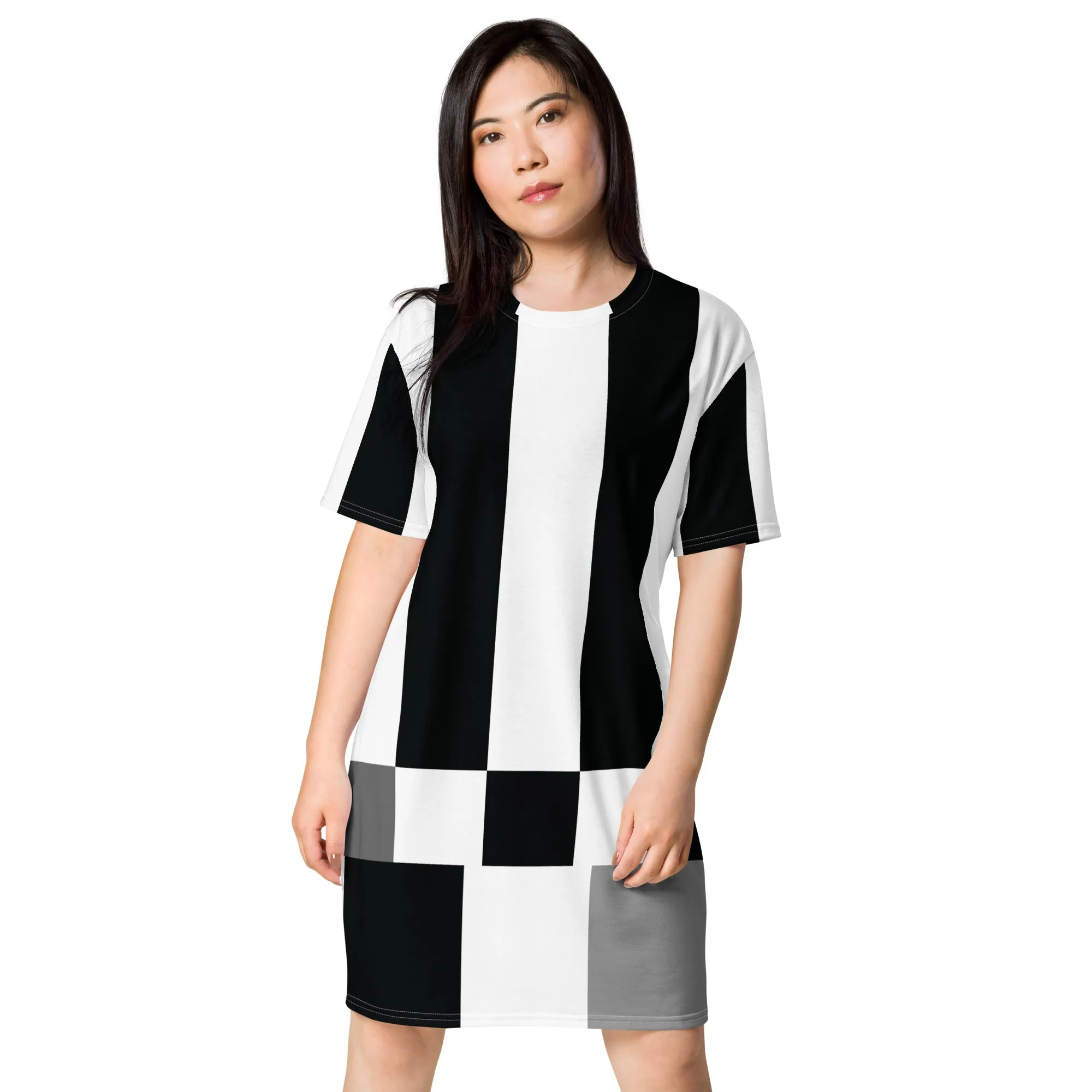 Emergency Broadcast T-shirt Dress: Black