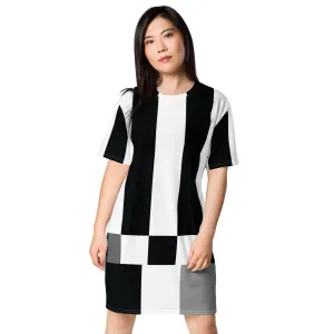 Emergency Broadcast T-shirt Dress: Black