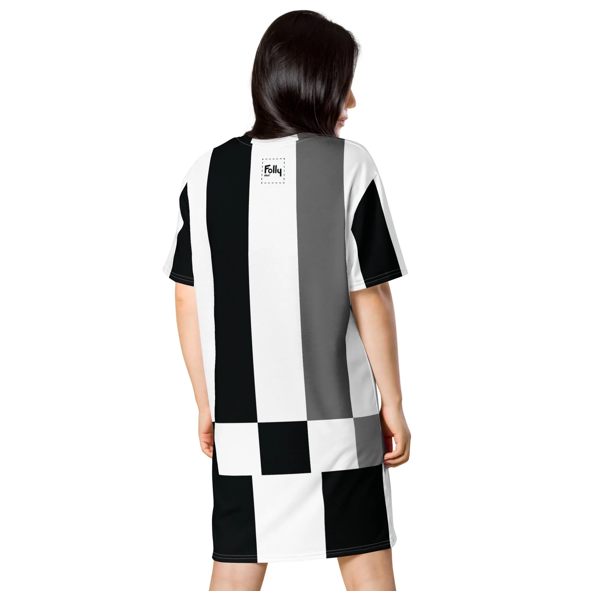 Emergency Broadcast T-shirt Dress: Black