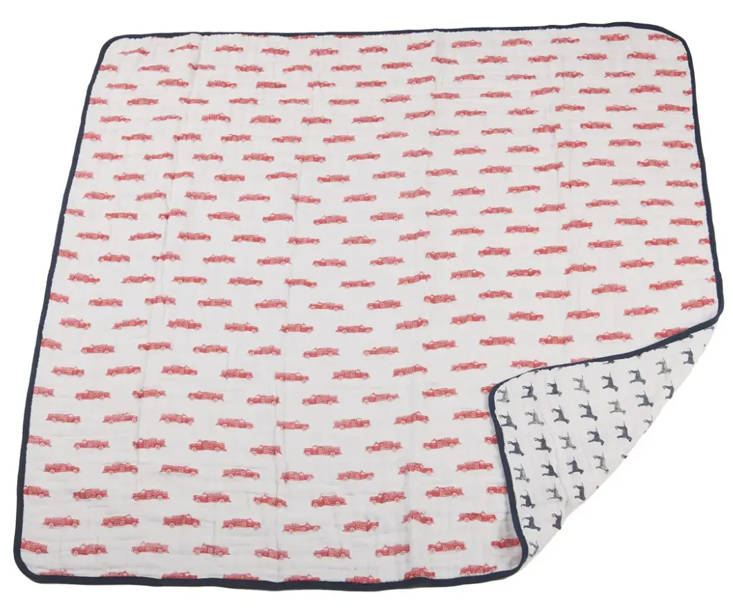 Firetruck & Dalmatian Muslin Blanket