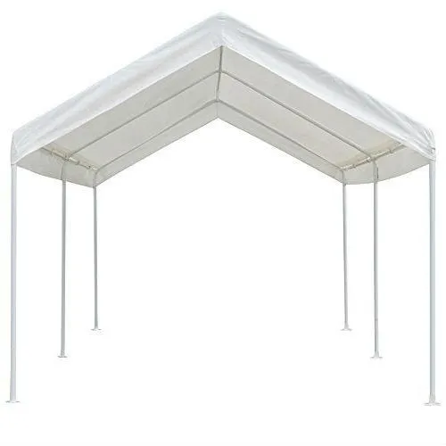 Heavy Duty Outdoor 10 x 20 Ft Gazebo Carport with White Canopy