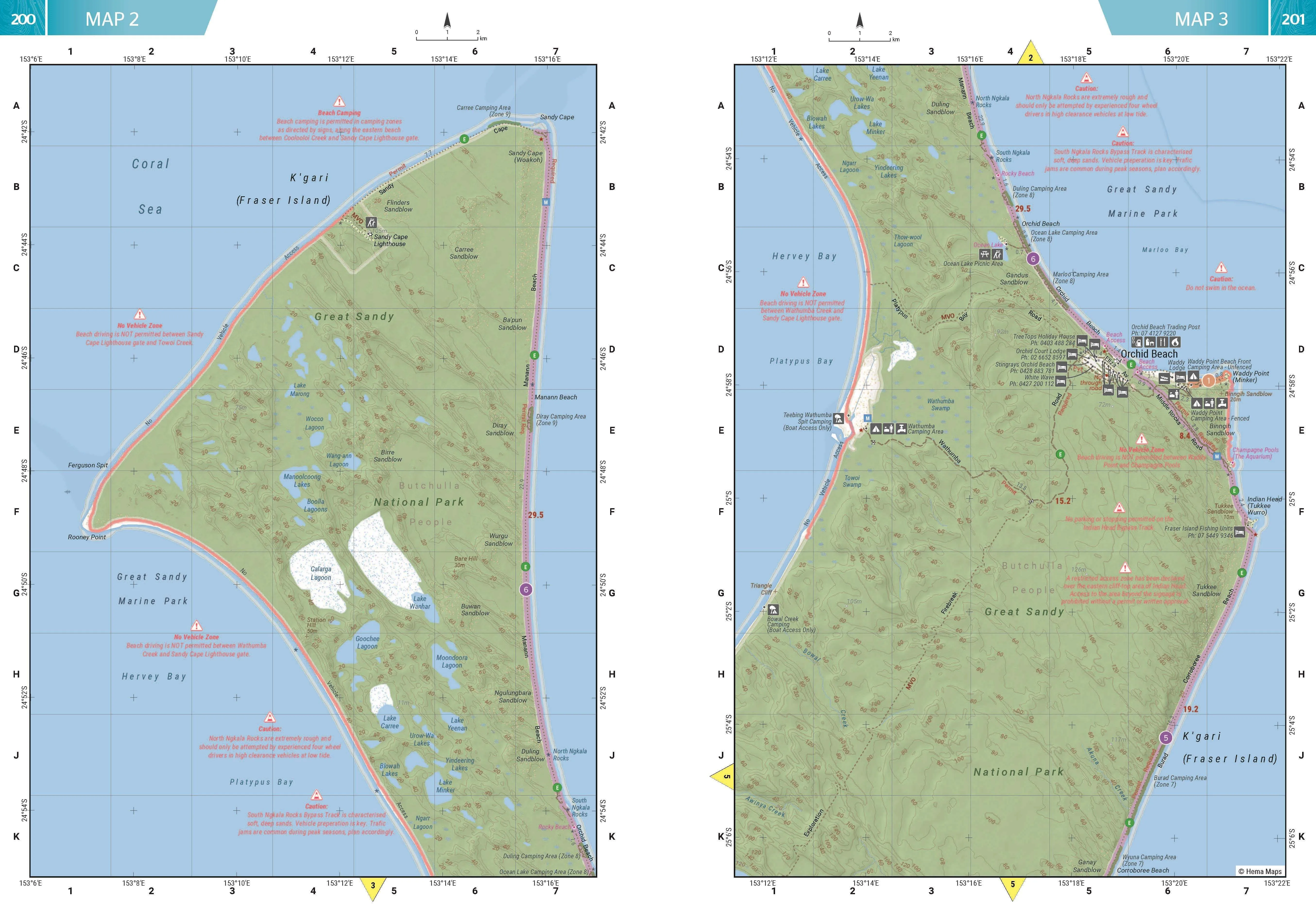 K'Gari (Fraser Island) & the Brisbane Islands Atlas & Guide (1st Edition) by Hema Maps