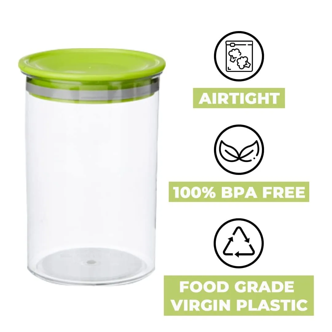 Kuber Industries Airtight Kitchen Container Set | 100% BPA Free, Food Grade Virgin Plastic | Multipurpose, Freezer Safe & Durable | Container for Kitchen Storage Set of 3 | Transparent (Pack Of 5)