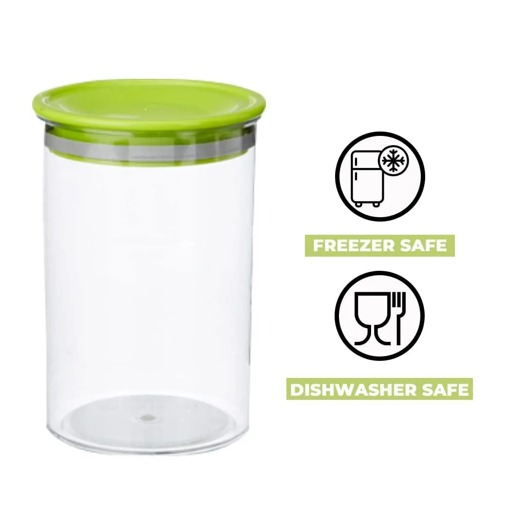 Kuber Industries Airtight Kitchen Container Set | 100% BPA Free, Food Grade Virgin Plastic | Multipurpose, Freezer Safe & Durable | Container for Kitchen Storage Set of 3 | Transparent (Pack Of 5)