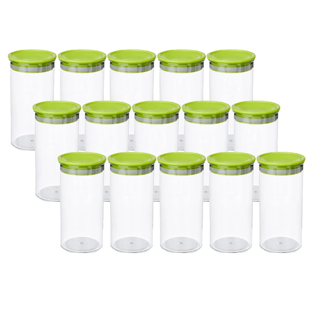 Kuber Industries Airtight Kitchen Container Set | 100% BPA Free, Food Grade Virgin Plastic | Multipurpose, Freezer Safe & Durable | Container for Kitchen Storage Set of 3 | Transparent (Pack Of 5)
