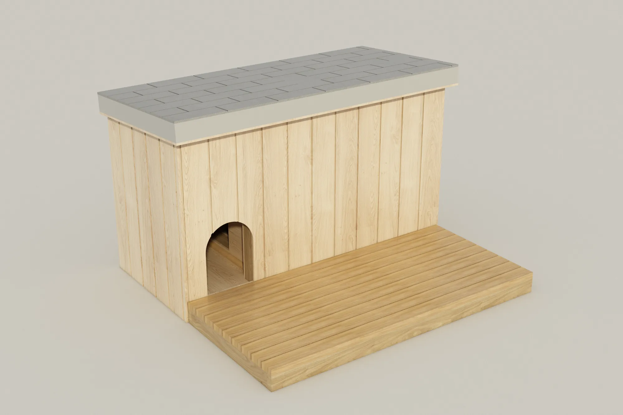 Large Outdoor Insulated Dog House Plans - Wooden Doghouse Pet Shelter Kennel With Patio