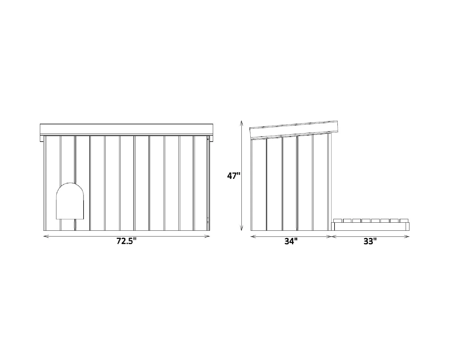 Large Outdoor Insulated Dog House Plans - Wooden Doghouse Pet Shelter Kennel With Patio