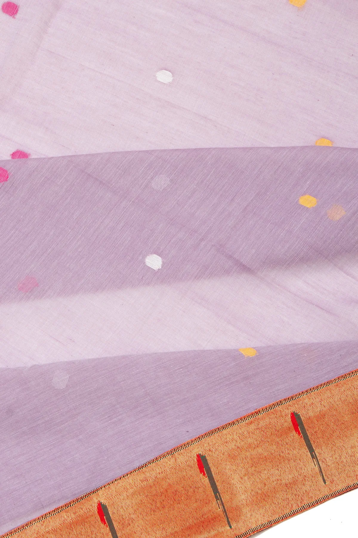 Lavender Bengal Cotton Jamadani Saree