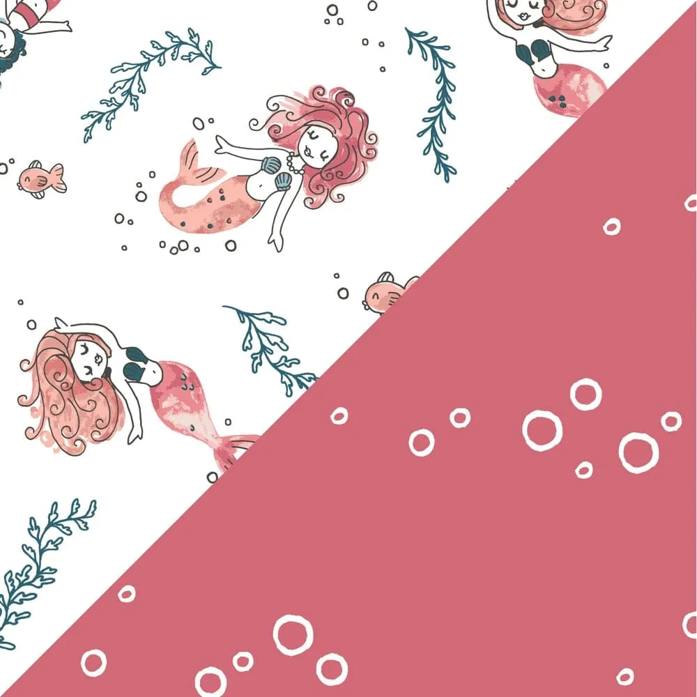 Mermaid   Bubbles Oh So Soft Muslin Super Snuggle Blanket