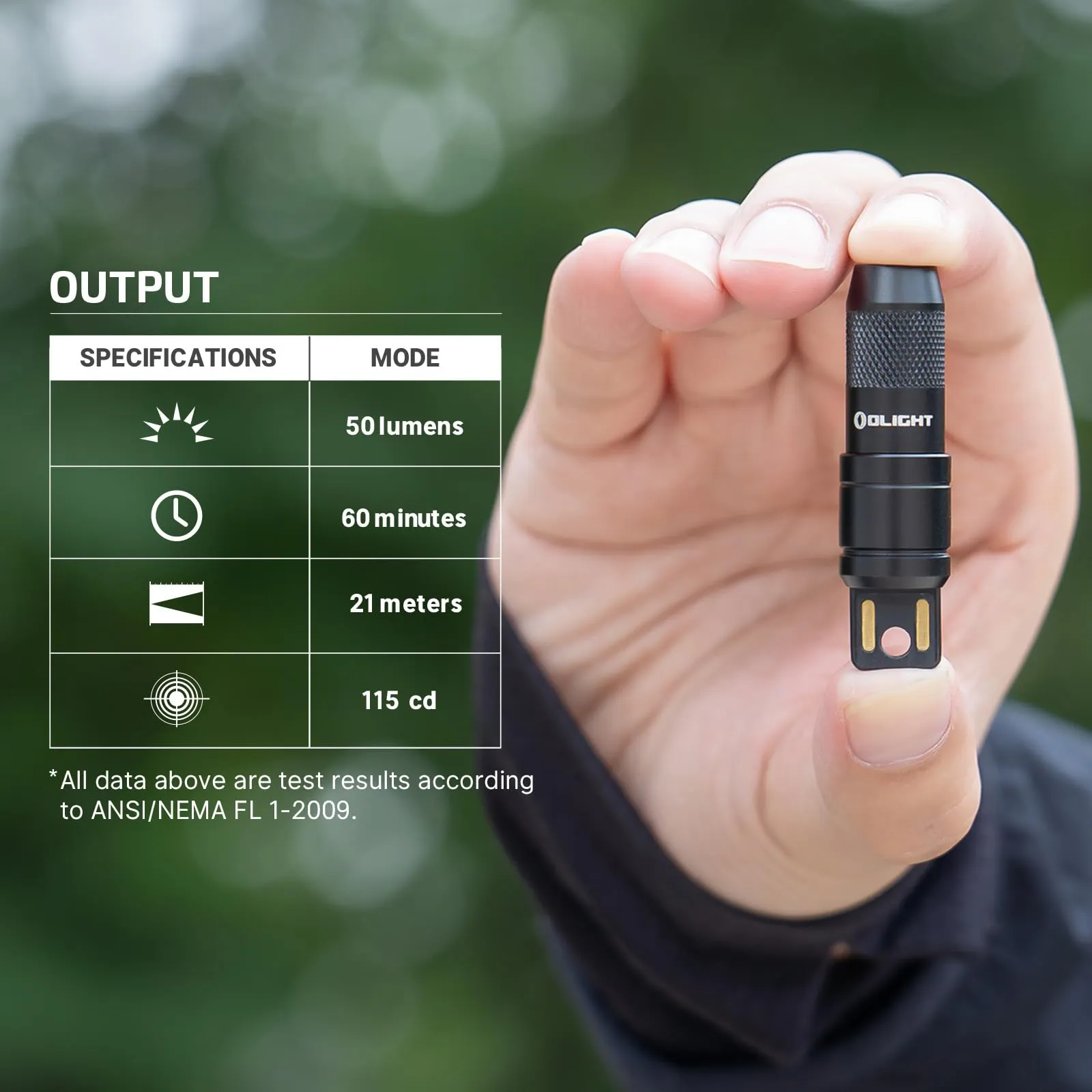 OLIGHT IMINI 2 EDC Rechargeable Keychain Flashlight, 50 Lumens Compact and Portable Mini LED Keyring Lights with Built-in Battery Ideal for Everyday Carry and Emergencies (Orange)