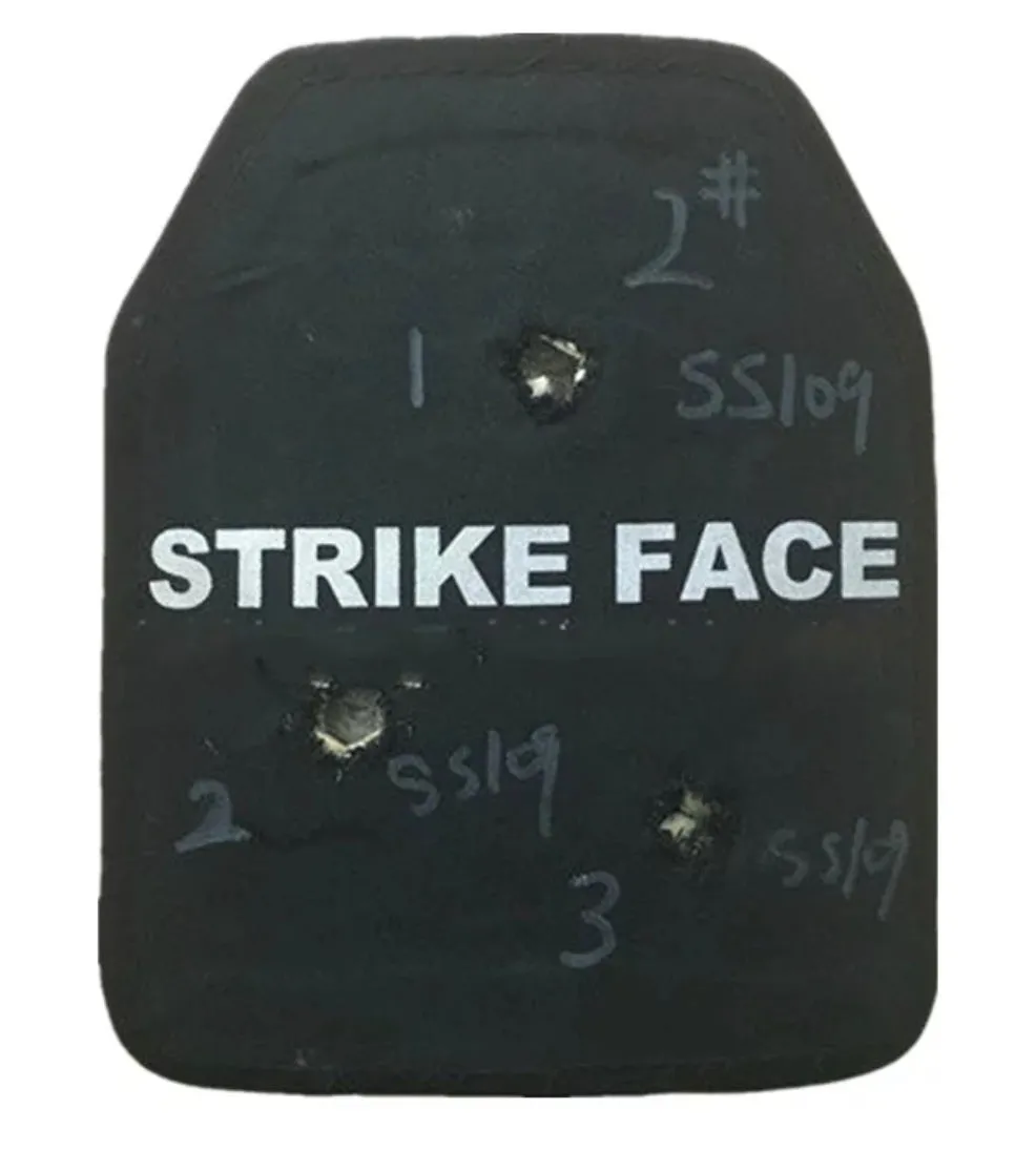 (One Plate) SIZE EXTRA LARGE Level IV (10"x13.5") Ballistic Front or Back Plate (Curved with Shooters Cut)