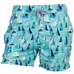 Pale Blue Boats Boardshorts: S