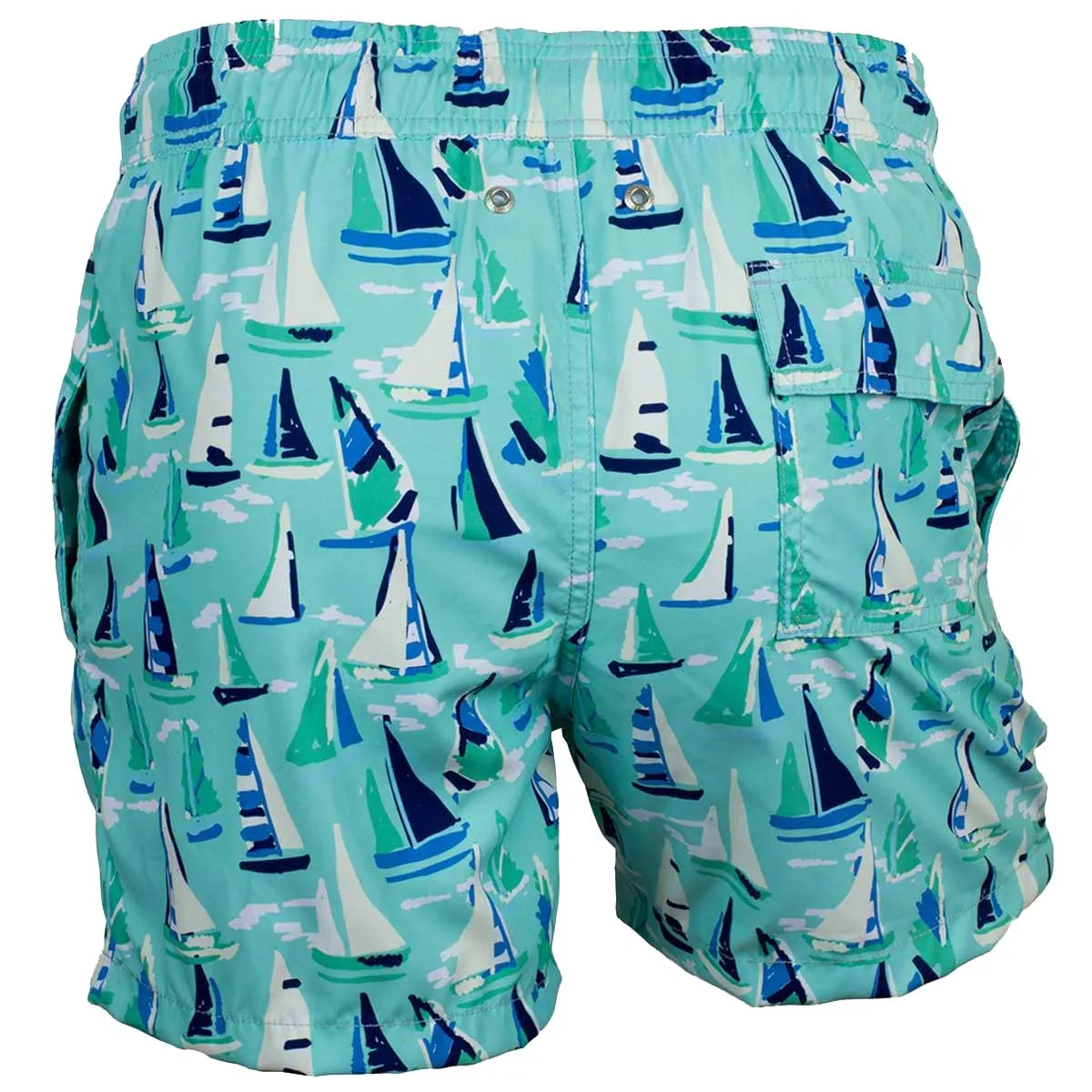 Pale Blue Boats Boardshorts: S