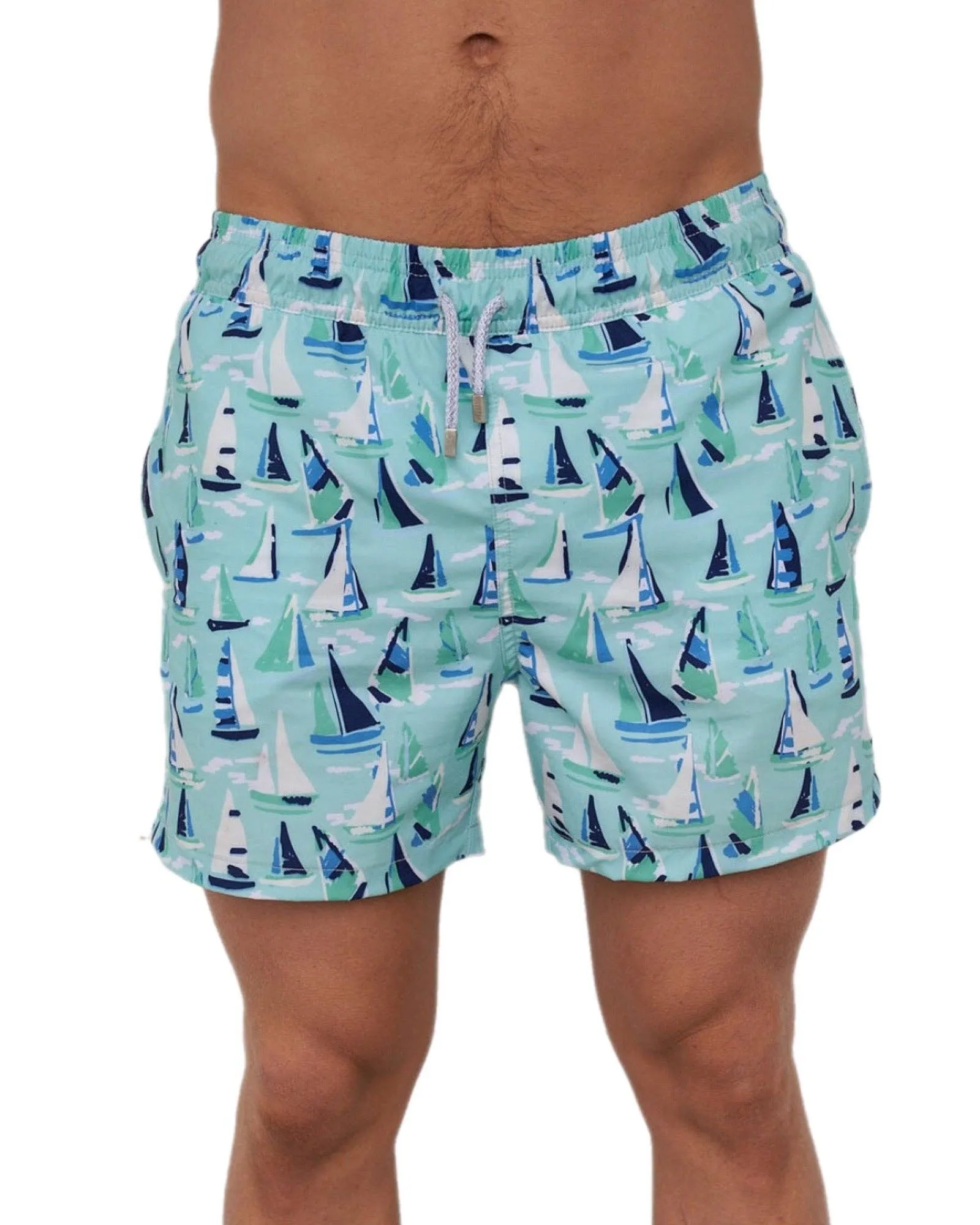 Pale Blue Boats Boardshorts: S