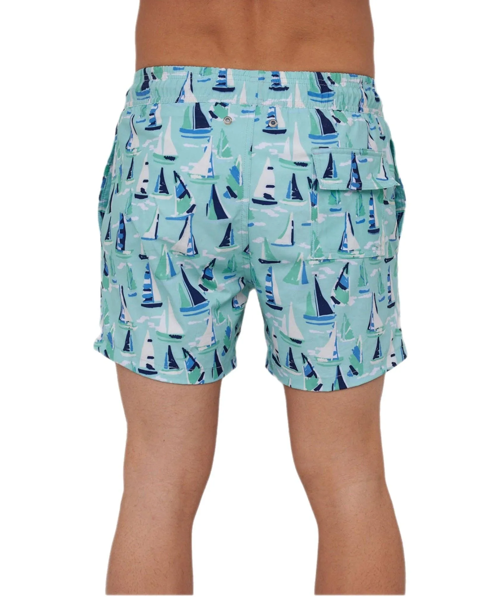 Pale Blue Boats Boardshorts: S