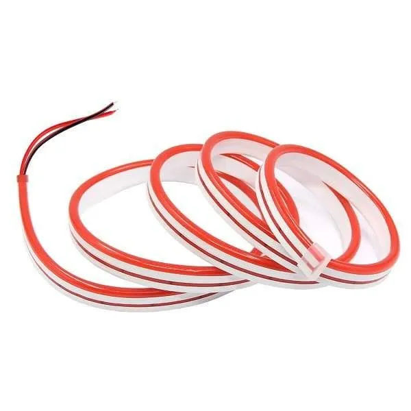 Red Neon Flex 12V 6x12mm 120LEDs/m IP65 Waterproof 2.5cm Cut Kit