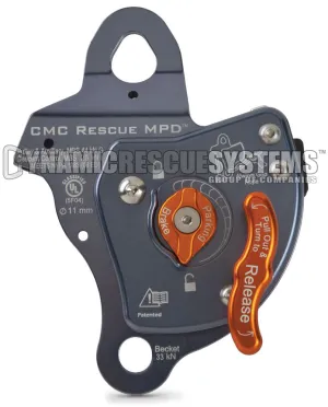 Rescue MPD, Pulley Belay Descender - 11 mm, Grey, CMC