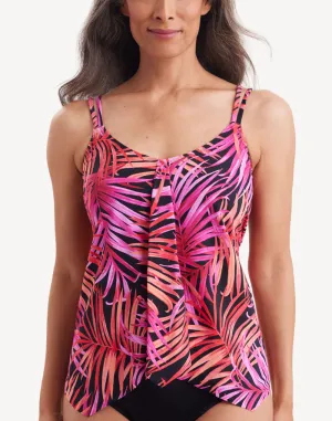 Shake A Palm Handkerchief Hem Tankini Top