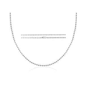 Stainless Steel Ball Chain Necklace Dog Tag Chain Necklace Mens Bead Chain for Military Brag Tags or Jewelry Making Pack of 20