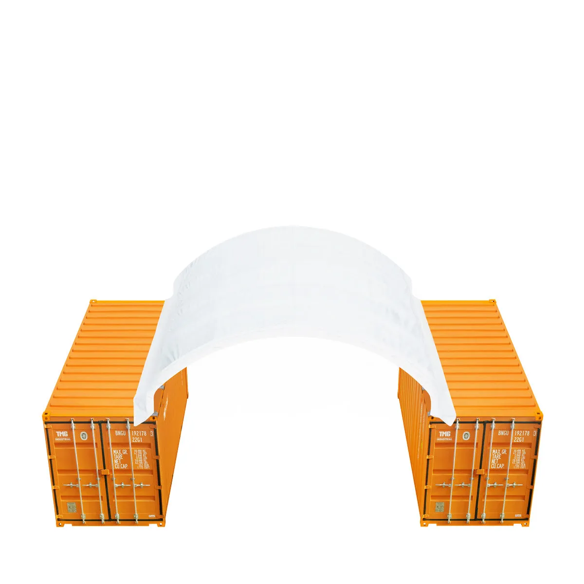 TMG Industrial 20' x 20' PE Fabric Container Shelter, Fire Retardant, Water Resistant, UV Protected, TMG-ST2021CE(Previously ST2020C)