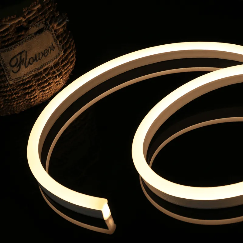 Warm White LED Neon Flex 220V 240V Wireless 8x16mm 120LEDs/m IP65 with UK Plug