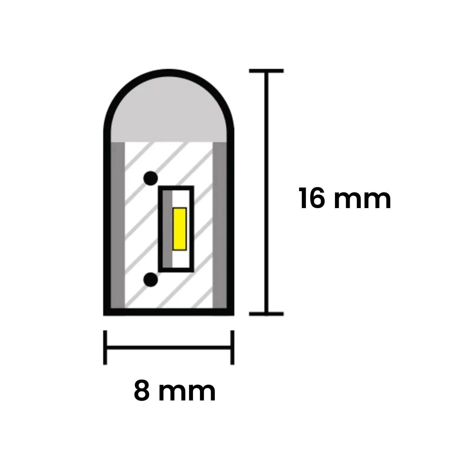 Warm White LED Neon Flex 220V 240V Wireless 8x16mm 120LEDs/m IP65 with UK Plug