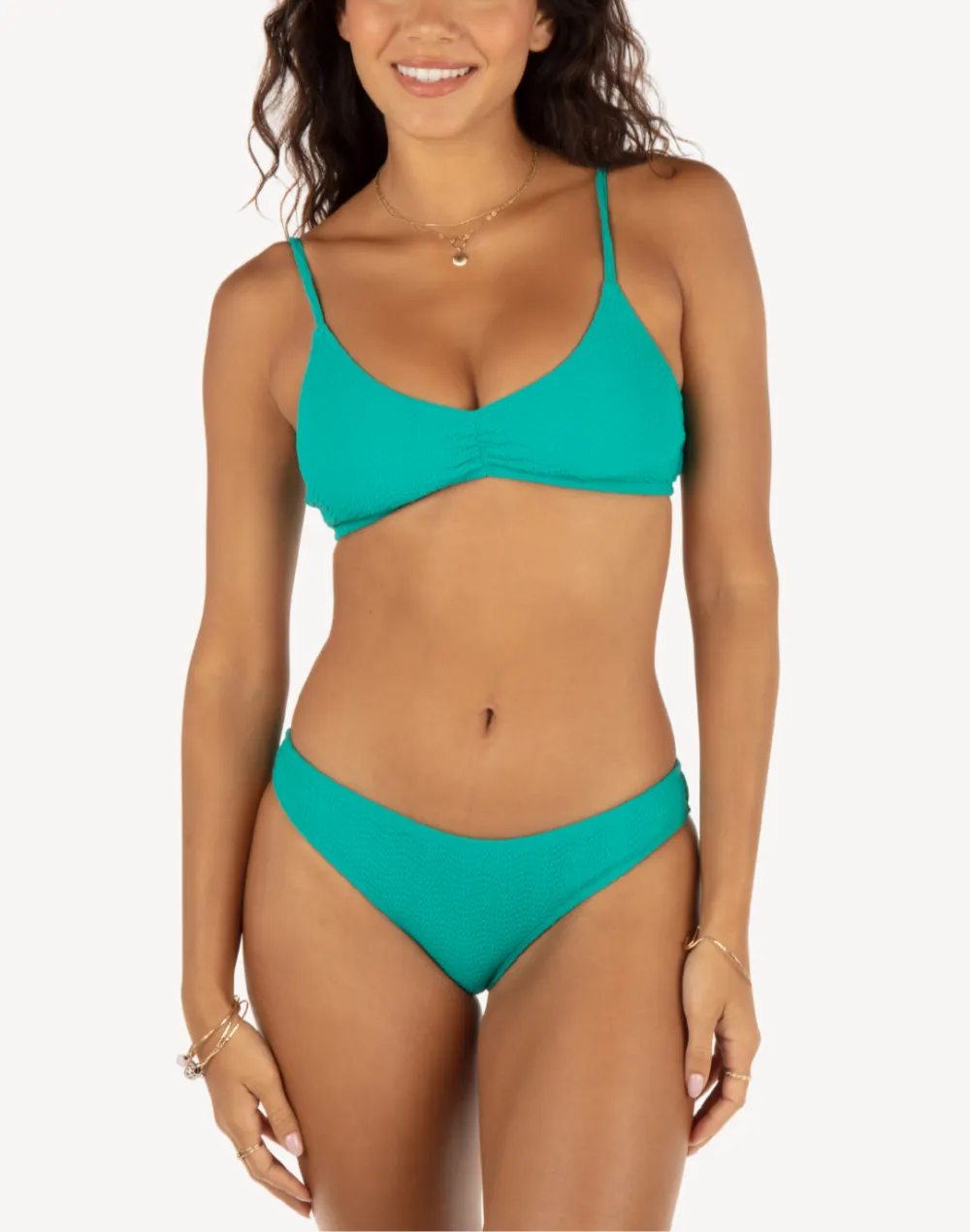 Wave Scrunch Moderate Bikini Bottom